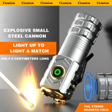 Wiederaufladbare LED-Taschenlampe von PRETXORVE, 18500 Li-Ion, superhell, skalierbar, leistungsstarke Handtaschenlampe, kompatibel mit PRETXORVE