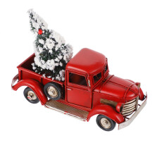 Red Vintage Truck Ornament with Christmas Tree