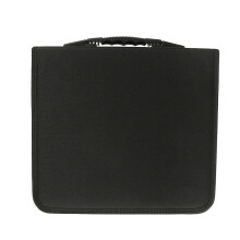 Portable CD DVD Storage Wallet with Large Capacity and Separate Design for Easy Organization Black PU Leather 288 Discs