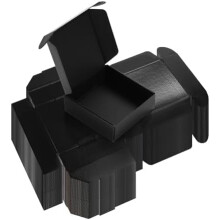 Fekete szállítódobozok 6x6x2 hüvelykes, 50 db-os csomag