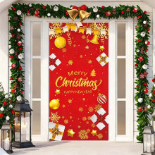 Christmas Door Cover 78.7 x 35.4 in Nylon Spandex
