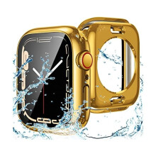 2-i-1 Vattentätt fodral + skärmskydd för Apple Watch 40 mm (SE2nd Gen, Series6/5/4) – 360 skyddande glas och hård stötfångarram