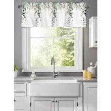 Watercolor Eucalyptus Valance 42x12in Rod Pocket