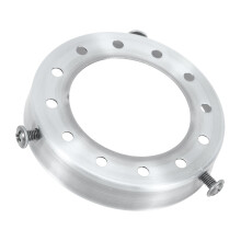 IJzeren lampenkaphouderring met een binnendiameter van 42 mm.