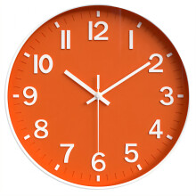 DESIGNICE Wall Clock,Classic Numbers Modern Wall Clock,Silent Movement Bathroom Clock,Style2,12In
