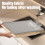 Medium Lidded Storage Box with Striped Design, Foldable Fabric Organizer for Clothes and Wardrobe, Stackable Durable Home Container 4