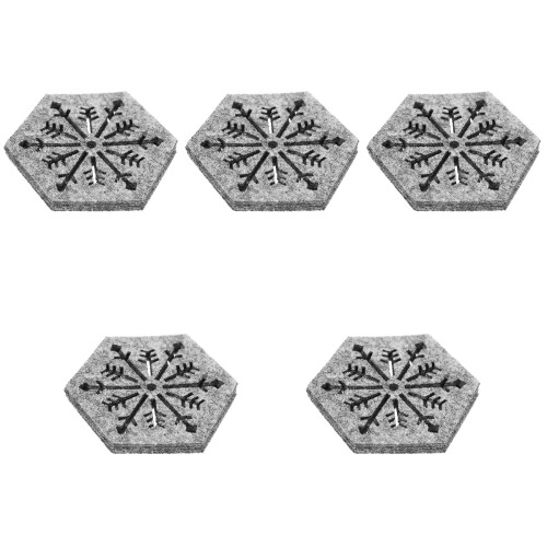20Pièces Ensembles De Table Noël Antidérapants Tissu Clair 2