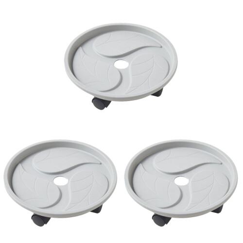 3Pièces Support Pot Mobile Roulettes Rangement 1