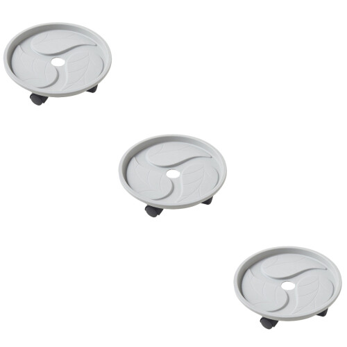 3Pièces Support Pot Mobile Roulettes Rangement 2