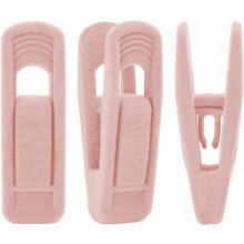 Light Pink Velvet Hanger Clips, Pack of 10