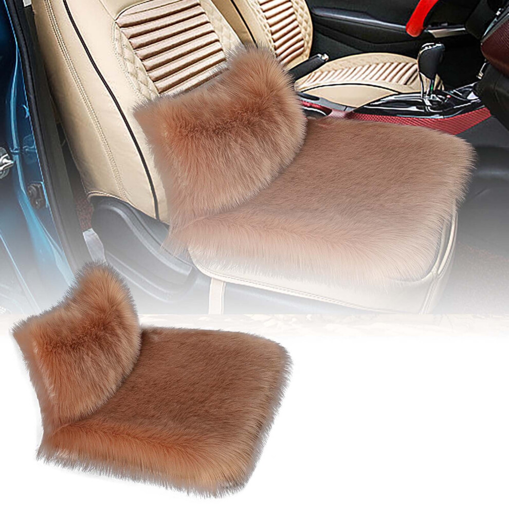 Sheepskin Car Seat Cover, Long Wool Universal Seat Cushion For Auto, Suv, Truck And Office Chair, Non- & Warm 9152228334199