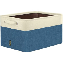 Linen Storage Basket for Shelves 15" x 11" x 9.5" Navy