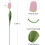 10 Light Pink Artificial Tulips Silk Flowers 2