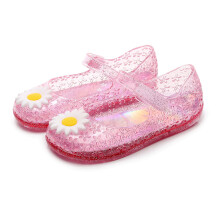 YOUSNH Jelly Shoes For Girls Birthday Sandals For Girls Toddler Glitter Sandals Dress Sandals Kids Shoes Red 13