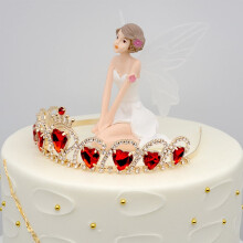 Couronne OUNONA Décoration de gâteau Couronne de mariée Accessoire de tête tendance pour mariage et fête