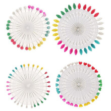 Conjunto de 120 Alfinetes de Segurança em Formato de Flores e Folhas em Cores Sortidas para Hijab, Lenço, Xale e Broche - Joias Femininas