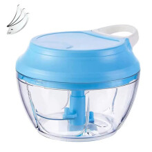 Chop Dice Puree Vegetables Onions Tomatoes Garlic Meats and Nuts in Just Seconds for Delicious Meals,Blue
