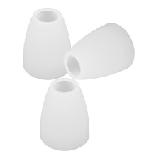 Pachet de 3 abajururi plate din plastic alb