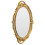 Wall Hanging Makeup Mirror Arched Gold Light Brown 1