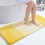 Yellow Microfiber Bathroom Rug 47 x 24 in 1