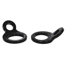 FRCOLOR2PCS Anhängerkupplungskette aus Aluminiumlegierung, Motorrad-Rennkupplungshaken, LKW-Schäkelring (Schwarz)
