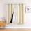 Light Grey Blackout Curtains 42x63 in, 2-Panel Grommet Set 1