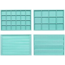 Velvet Jewelry Organizer Tray Set – 12 & 24 Compartment