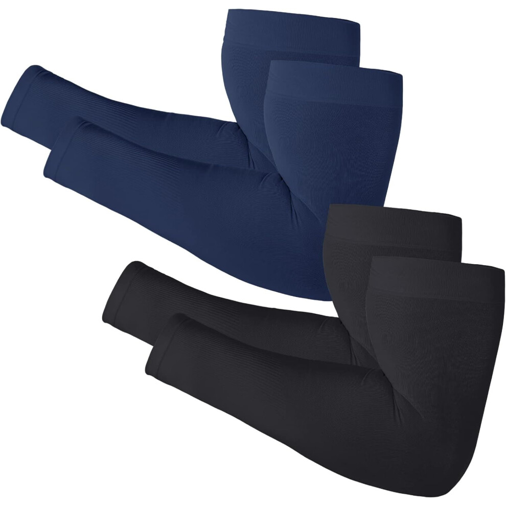 Arm Sleeves for Men Women, Size L - XL, UV Sun Protection Sleeve to Cover Tattoo, Cooling Compression Arm Cover