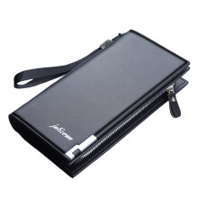 Fashion Leather Wallet for Men RFID Blocking Bifold Purses Multiple Card Slots and ID Window Clutch Wallet for Business Black