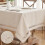 Linen-Effect Polyester Tablecloth Rectangular 52x70 in 1