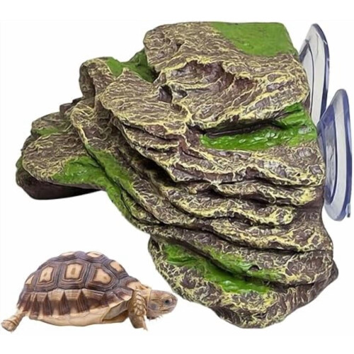 Flydende skildpaddebaskingplatform – Naturligt stendesign,
