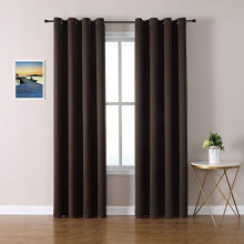 Blackout Curtains 102 Inches Long 2 Panels Set for Living Room, Grommet Thermal Insulated Room Darkening Curtains for Bedroom (Brown, 52 x 102 Inch)