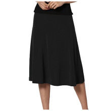 Gonna midi svasata leggera da donna YOUSNH, tinta unita, con chiusura a strappo, taglie S, XXL, taglie forti, nera, L