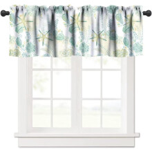 Tengerparti tengeri csillag mintás sötétítő karnis, tengerparti, tengerészeti témájú, 137x46 cm, konyhába/nappaliba/hálószobába