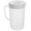 Vit PP-vattenkanna med lock, 1,5 l 1