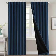 Blackout Curtains Navy 52x84 in Pair