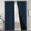Blackout Curtains Navy 52x84 in Pair 1