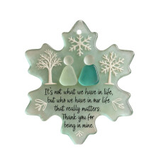 Sea Blue Snowflake Acrylic Ornament 1pc