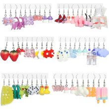 30 paar leuke oorbellen, aparte oorbellen, esthetische oorbellen, weirdcore oorbellen, kawaii oorbellen, grappige oorbellen voor vrouwen
