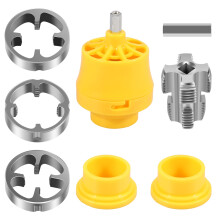 PVC Thread Maker Tool for Electric Drill – 1/2", 3/4", 1" Dies, Reusable Plumbing Threading Kit Compatible with PVC Pipes