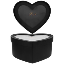 Lot de 2 petites boîtes de rangement décoratives avec fenêtre en forme de cœur pour 11,4 x 9,4 x 5,1 pouces