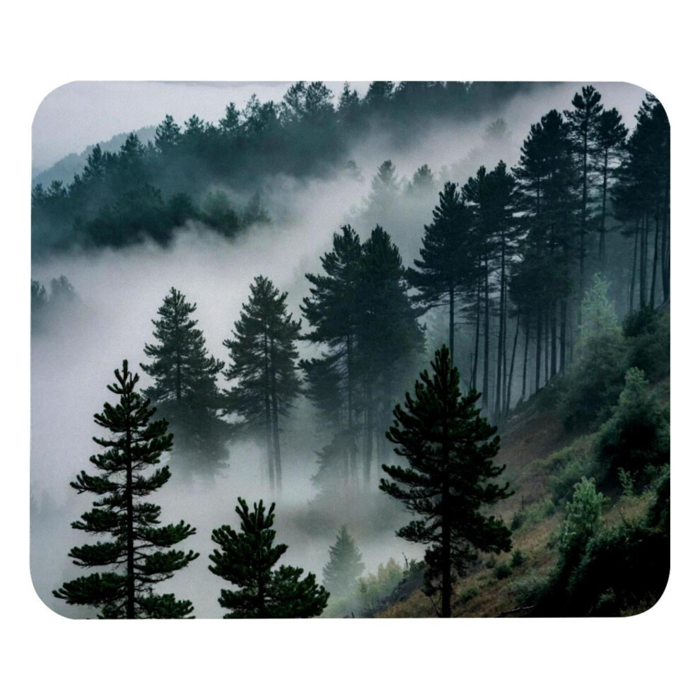 Misty Pine Forest Mouse Pad Rubber Base 25X20cm 9402001718204