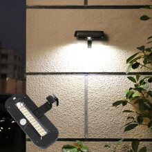 Solarbetriebene Dachrinnenleuchten mit Bewegungsmelder, LED-Außenleuchten für Zaun, Dach, Garten, Hof, Wand – kompatibel mit Standard-Dachrinnen