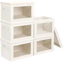 Fabric Storage Bin with Clear Window, 15"L x 10"W x 10"H,