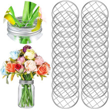 Flower Jar Lid High Durability Rust-proof Metal Floral Insert Canning Grids Mason Jar Lid Accessories for Home - 10PCS Flower Jar Grids