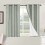 Faux Linen Blackout Curtains with White Lining, Grommet 1