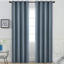 Tende oscuranti termoisolanti per finestre, con occhielli, ideali per camera da letto/soggiorno (52 x 90 cm, blu pietra, 2 pannelli)