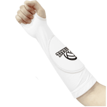 1 Pair Volleyball Arm Sleeves,Moisture-Wicking Fabric Volleyball Sleeves,Thick Sponge Padding Arm Compression Sleeves,White