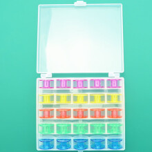 25Pcs Round Bobbin Storage Case for Sewing Machine in Various Colors