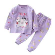 Kids Pajamas Girls Boys Dinosaur Animals Pattern Tops and Pants Warm Loose Snug Sleepwear Pajama Set Size 1-2 Y